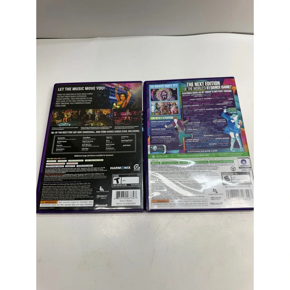 Xbox 360 Kinect Dance GameBundle Just Dance 2014 & DanceCentral Harmonix Ubisoft
